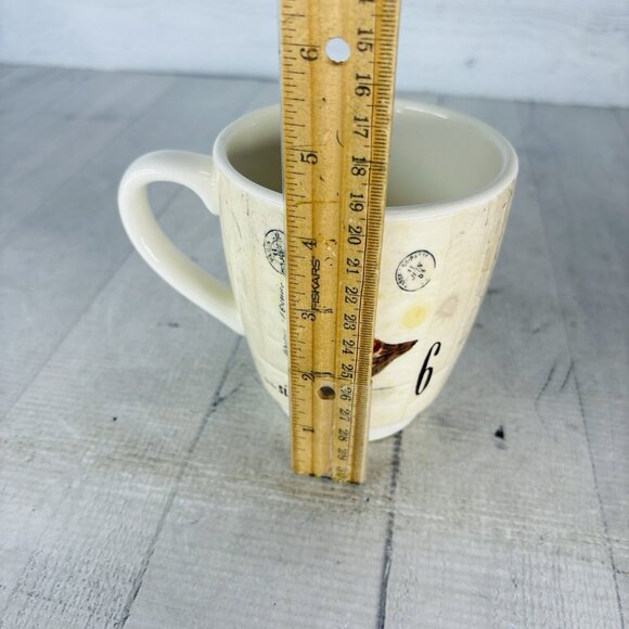 2010 Williams Sonoma 12 DAYS OF CHRISTMAS Multimotif Black Numbers 5/6 Cup Mug - Picture 12 of 16